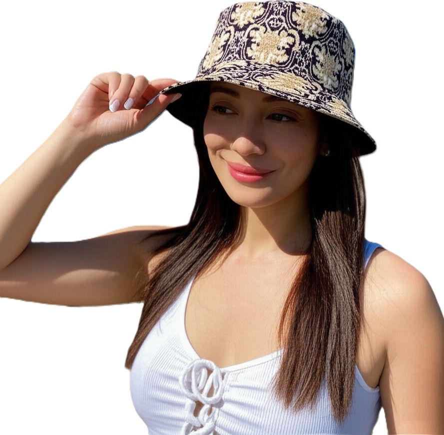ZACHARIAS Women's Fishermen Cotton Printed Bucket Cap Hat-picture-35
