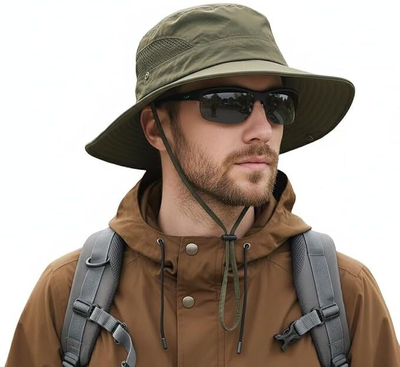 TREXEE Sun Hats for Men Wide Brim Summer Sun Protection Cap for Men UV