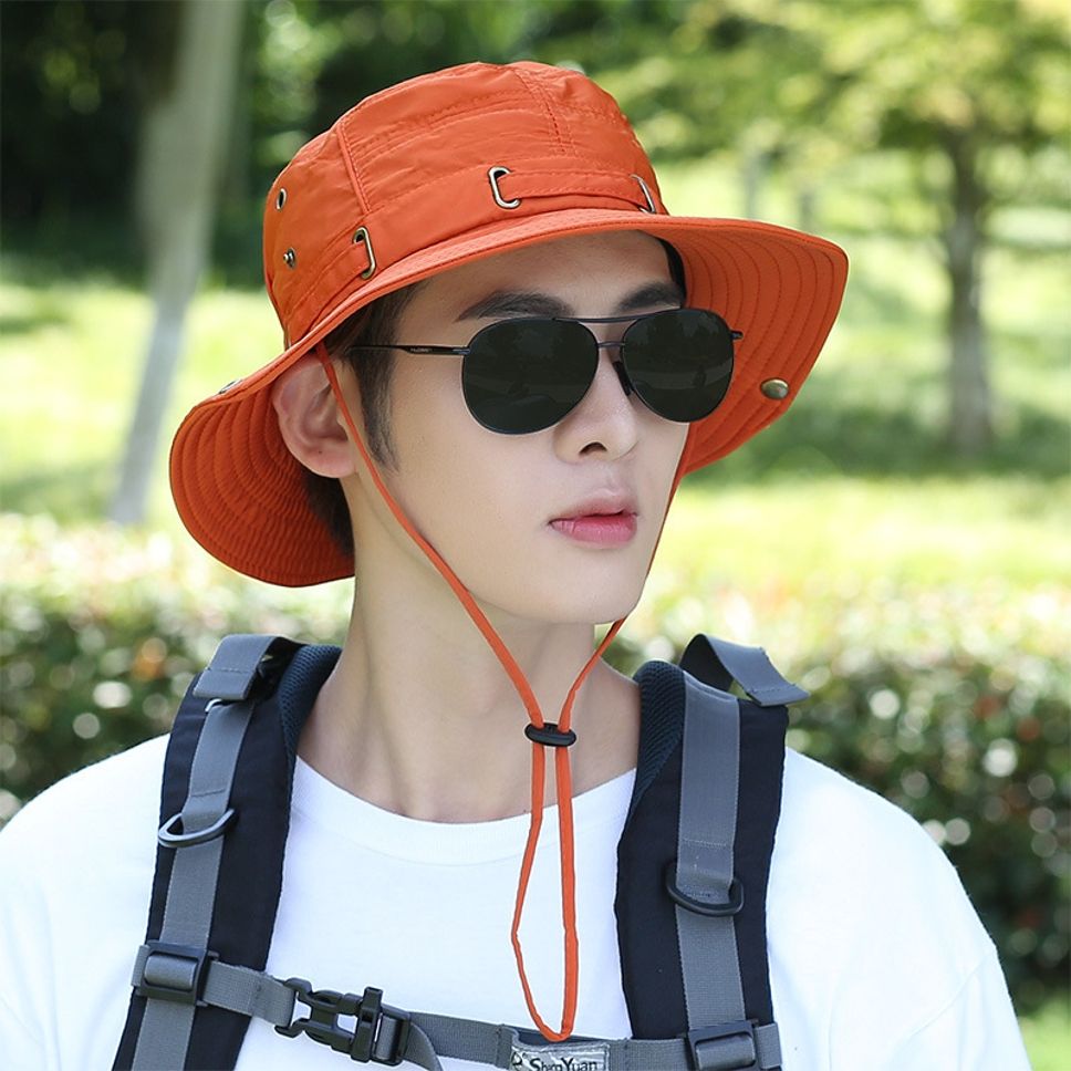AlexVyan Casual Beach Hat SunVisor Hat for Gents UV Protection Wide Brim Summer Hat Cap.-picture-25