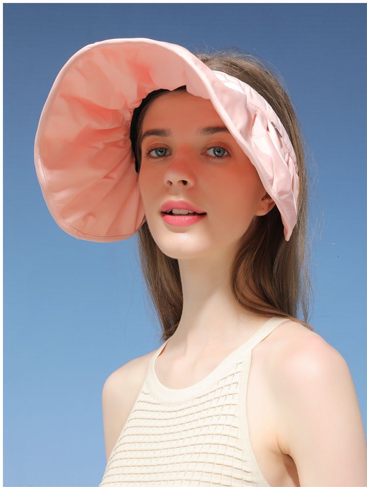 AlexVyan Headband & Sun Visor Cap 5.5" Wide Brim Summer UV Protection Breathable Sun Hat-picture-12