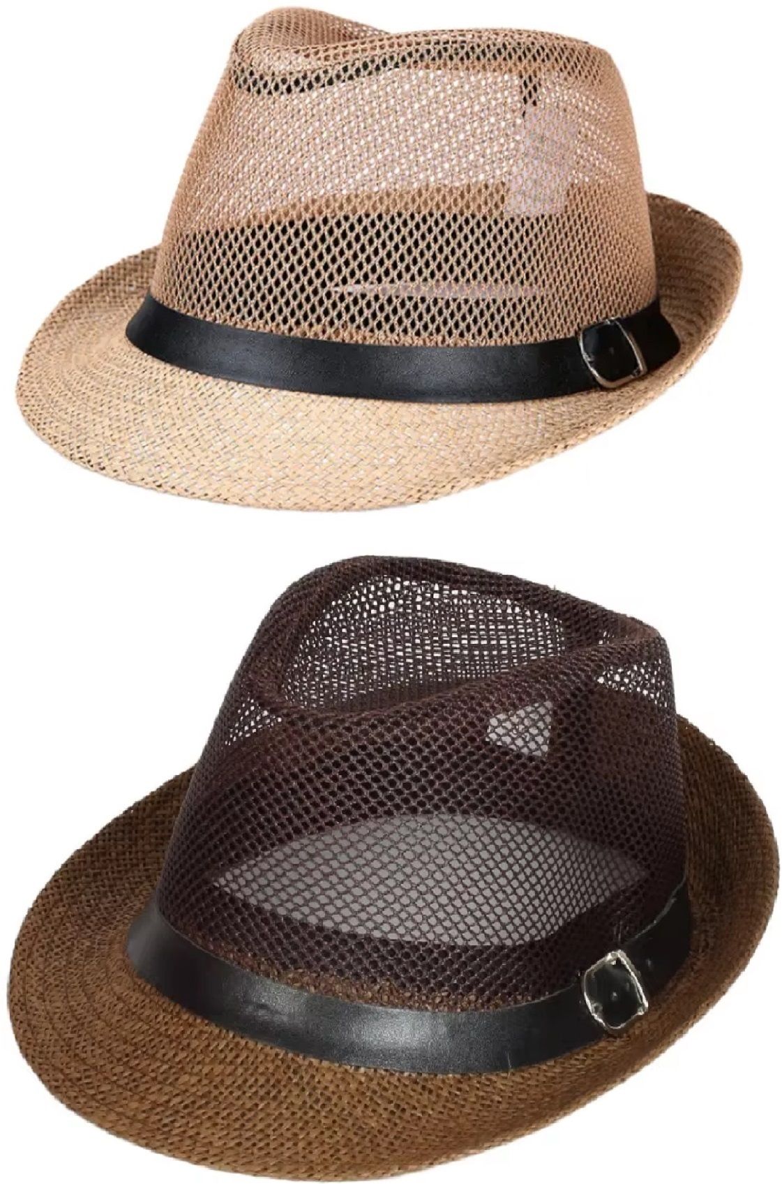 ZACHARIAS Fedora Cowboy Breathable Mesh Net Hat Cap Free Size-picture-21