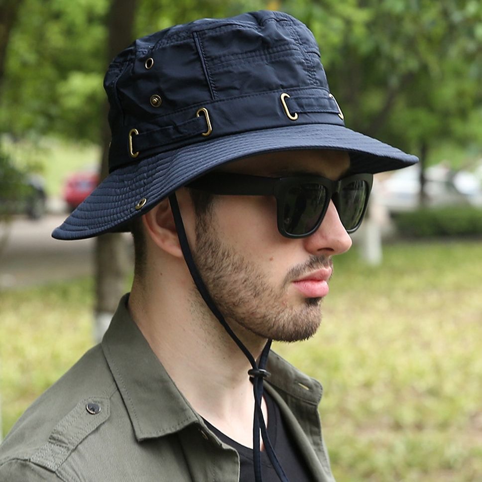 AlexVyan Casual Beach Hat SunVisor Hat for Gents UV Protection Wide Brim Summer Hat Cap-picture-44