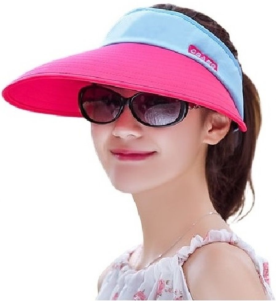 AlexVyan Sun Visor Cap 5.5" Wide Brim Summer Cap UV Protection Breathable Beach Sun Hat-image-28