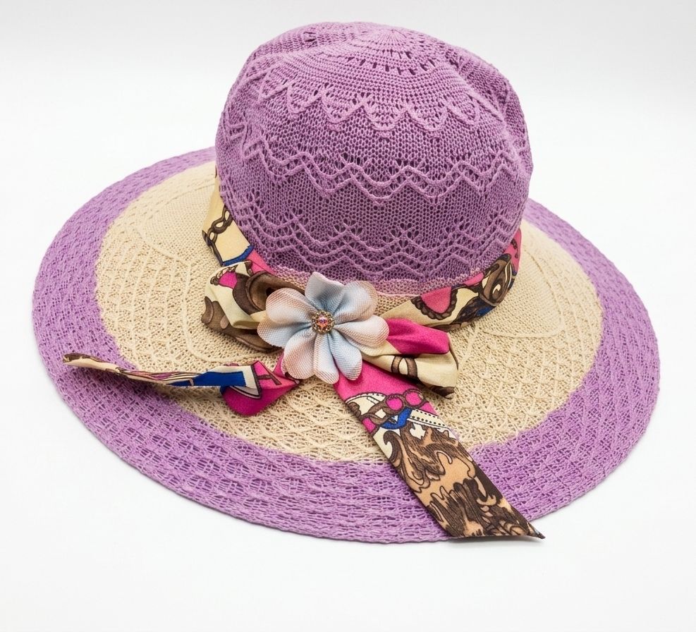 Lavender Bromine UV Protection Beach And Summer Hat-picture-46