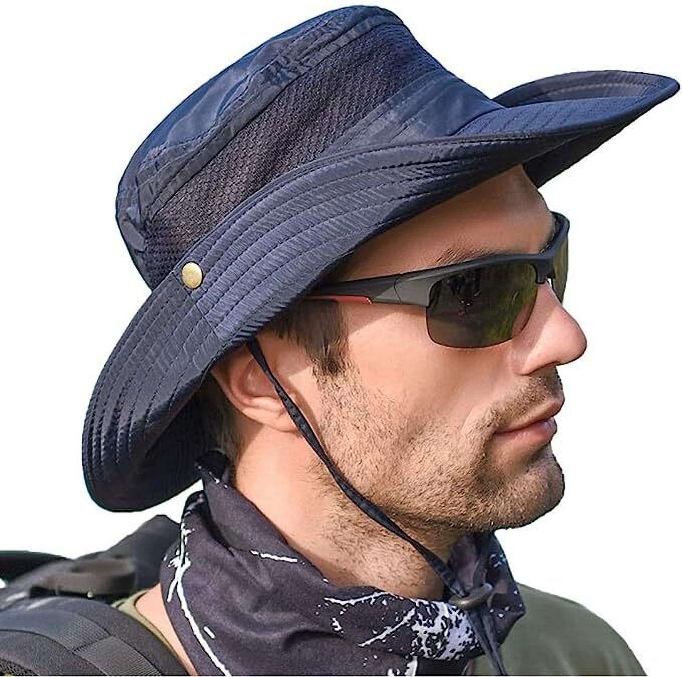 AlexVyan Round Crown SunVisor Hat Cap for Men UV Protection Wide Brim Summer-picture-32