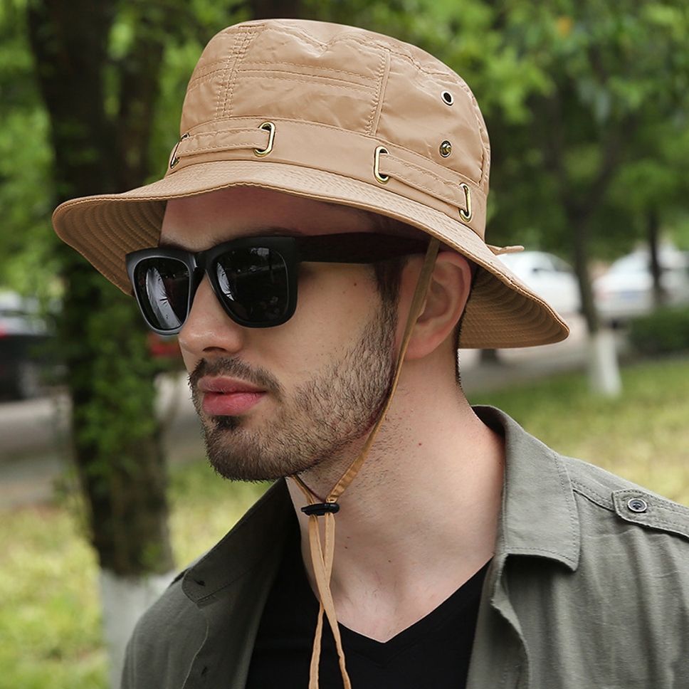 AlexVyan Casual Beach Hat SunVisor Hat for Gents UV Protection Wide Brim Summer Hat Cap