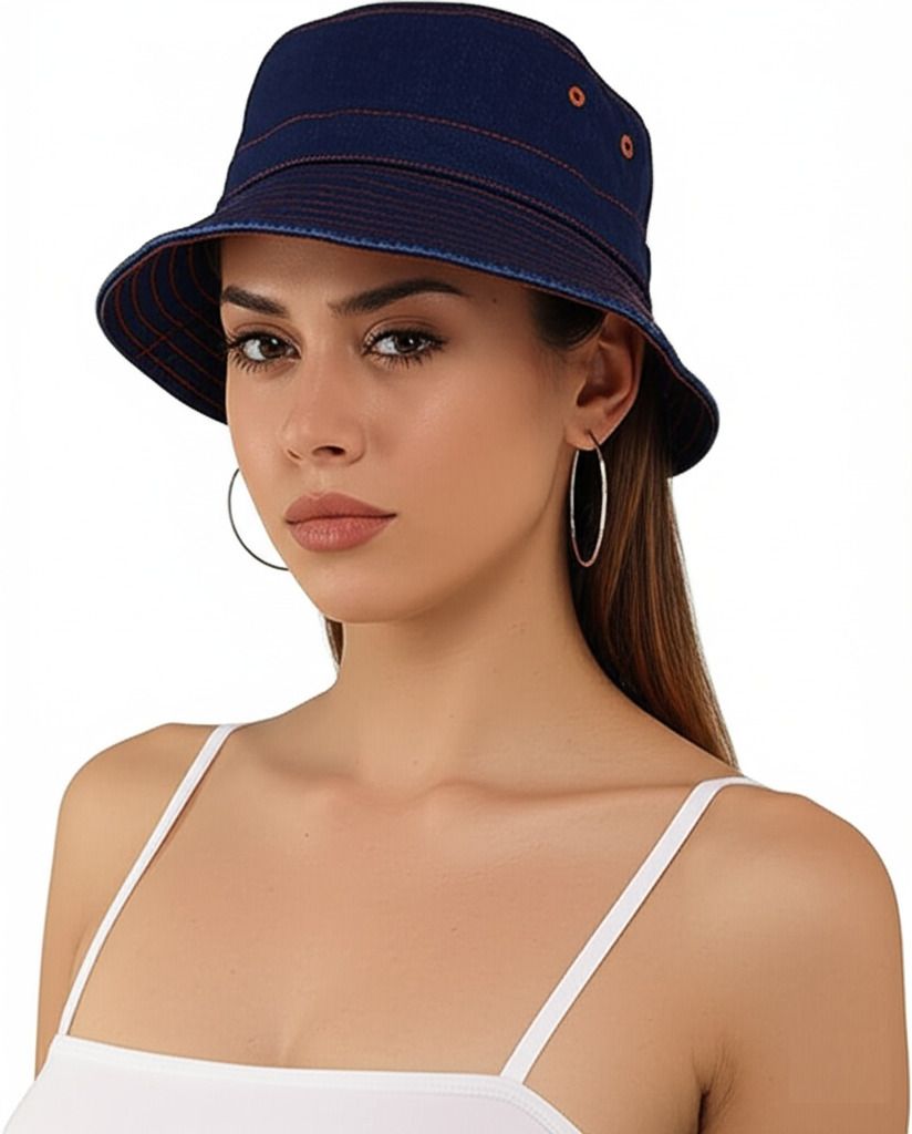 ZACHARIAS Women's Denim Fishermen Bucket Hat-picture-38