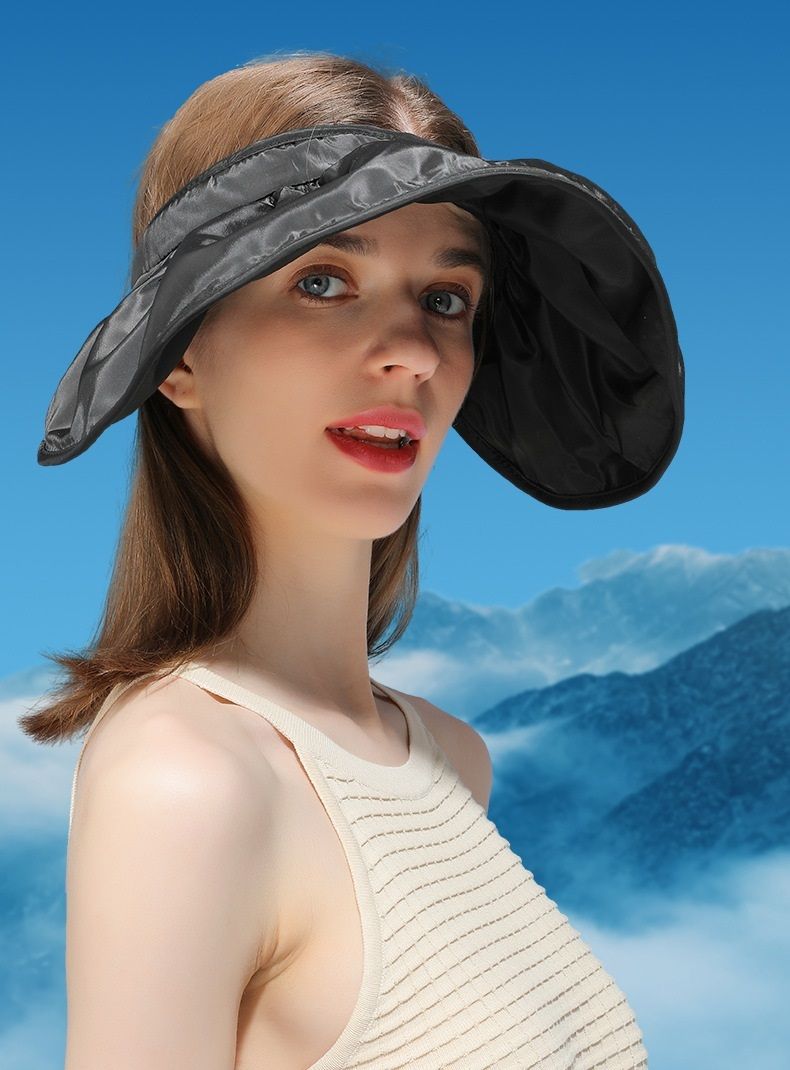 AlexVyan Headband & Sun Visor Cap 5.5" Wide Brim Summer UV Protection Breathable Sun Hat