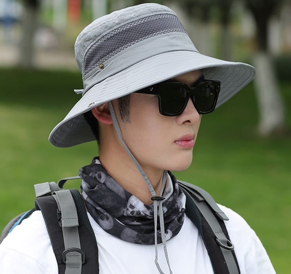 AlexVyan Round Crown Sun Visor Hat Cap for Men & Boy UV Protection Wide Brim Summer