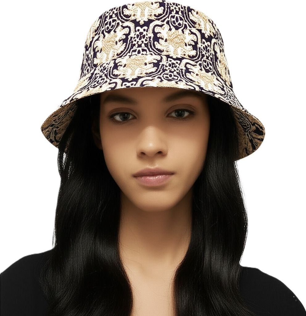 ZACHARIAS Women's Fishermen Cotton Printed Bucket Cap Hat-picture-11