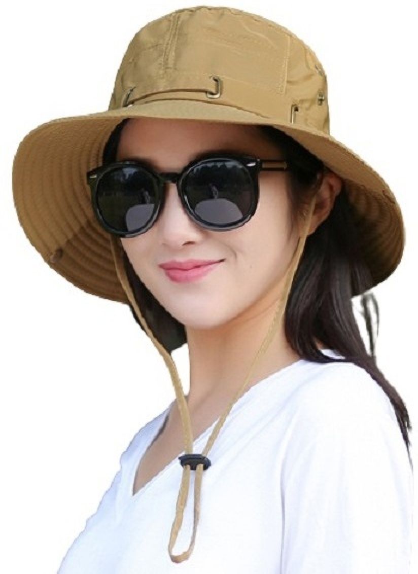 AlexVyan Round Hat Sun Visor Hats for Women UV Protection Wide Brim Summer Cap for Girls.