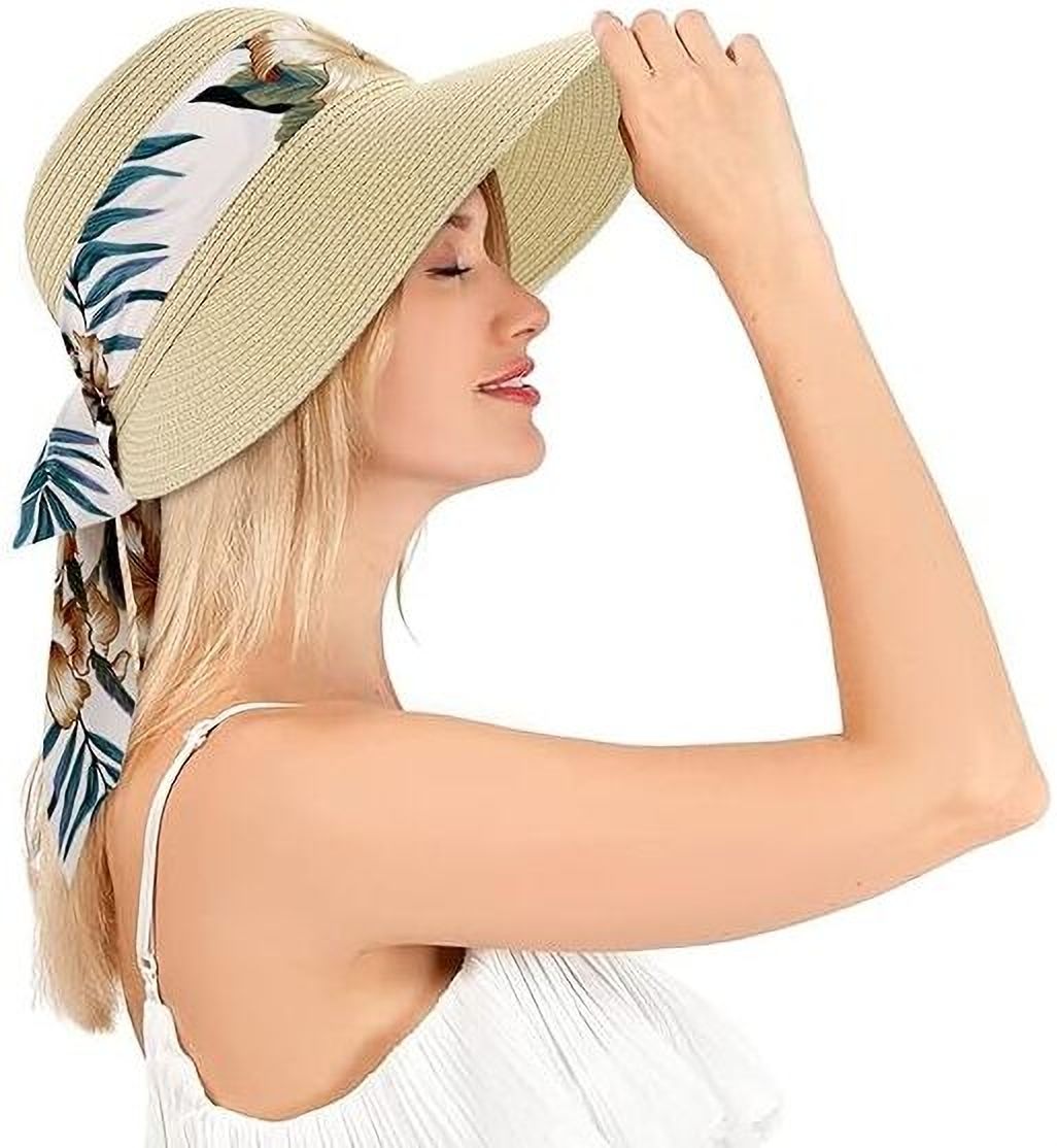 Xeekart Straw Hat for Women Stylish, Summer Wide Brim Beach Women Hat for Sun,-picture-11
