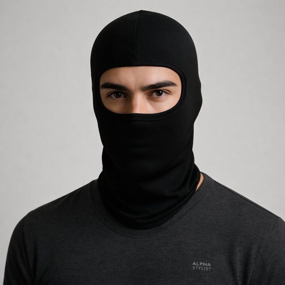 alpha stylist Black Bike Face Mask for Men & Women-picture-7
