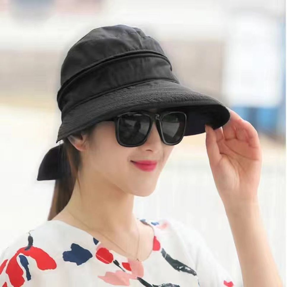 AlexVyan 2 In 1 ( Cap and Visor) Wide Brim Hat and Sun Visor ,UV Protection Summer Cap