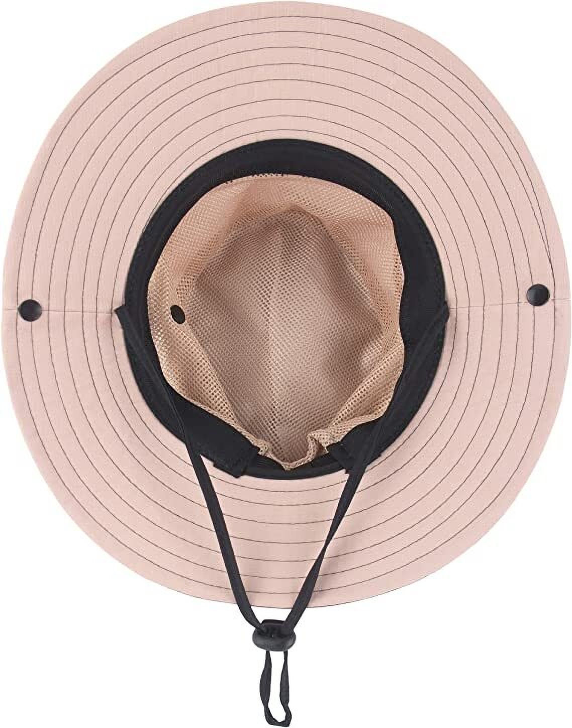 AlexVyan Ponytail Wide Brim Round Mesh Hat Sun Visor Cap UV Protection Summer Breathable-image-9