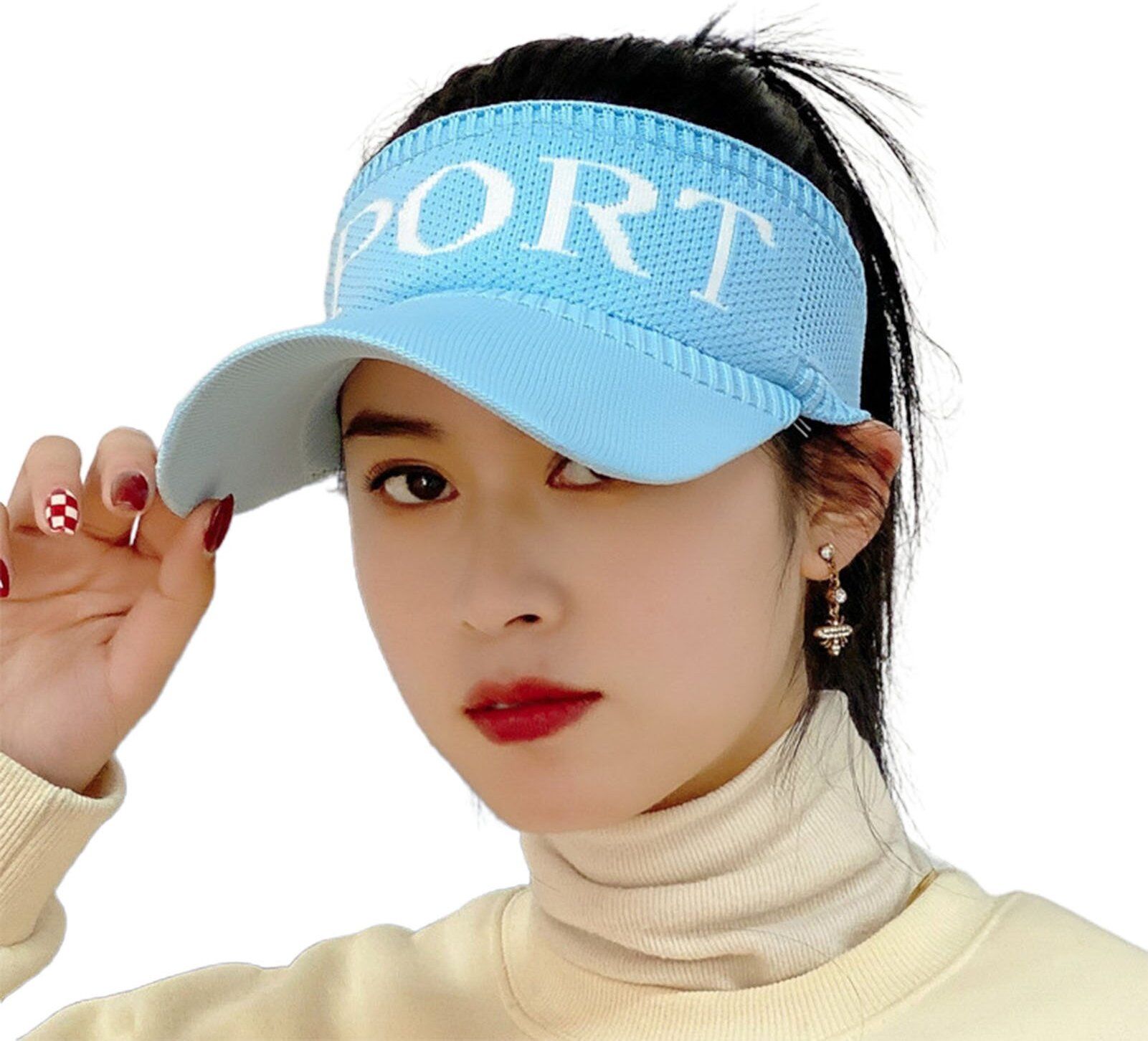 AlexVyan Open Head Sun Visor Sport Ponytail Adjustable Summer Cap Sun Visor Hat