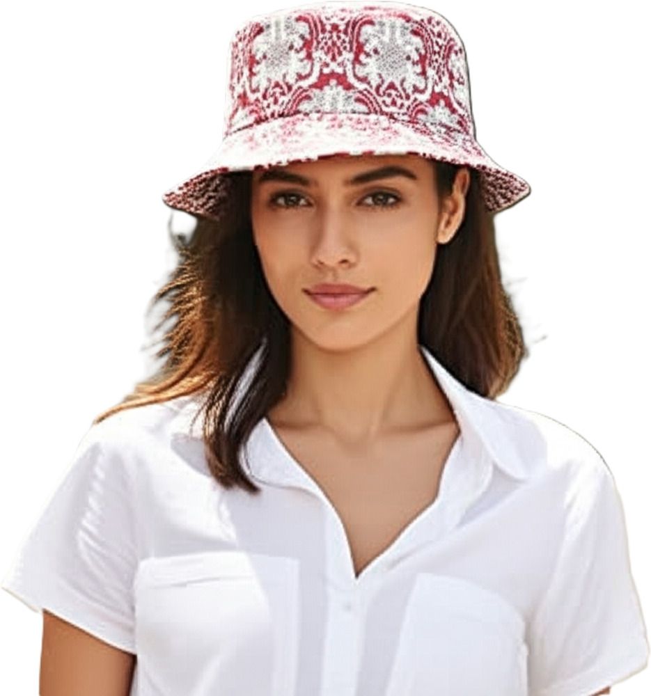 ZACHARIAS Women's Fishermen Cotton Printed Bucket Cap Hat-picture-38