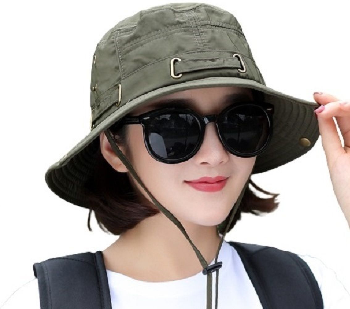 AlexVyan Casual Beach Hat Sunvisor Hat for Girl UV Protection Wide Brim Summer Cap-picture-26