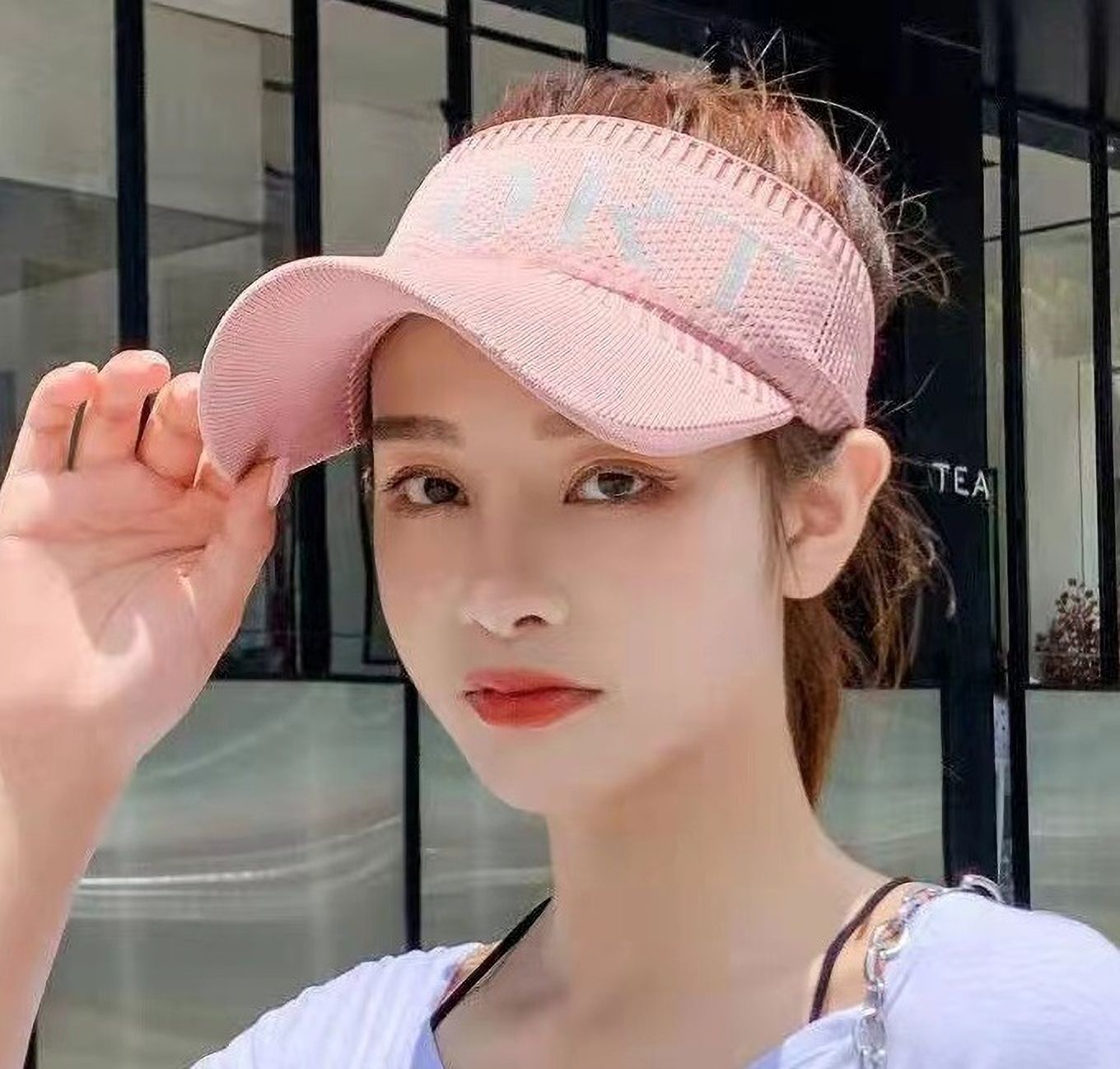 AlexVyan Open Head Sun Visor Sport Ponytail Adjustable Summer Hat Sun Visor Cap.