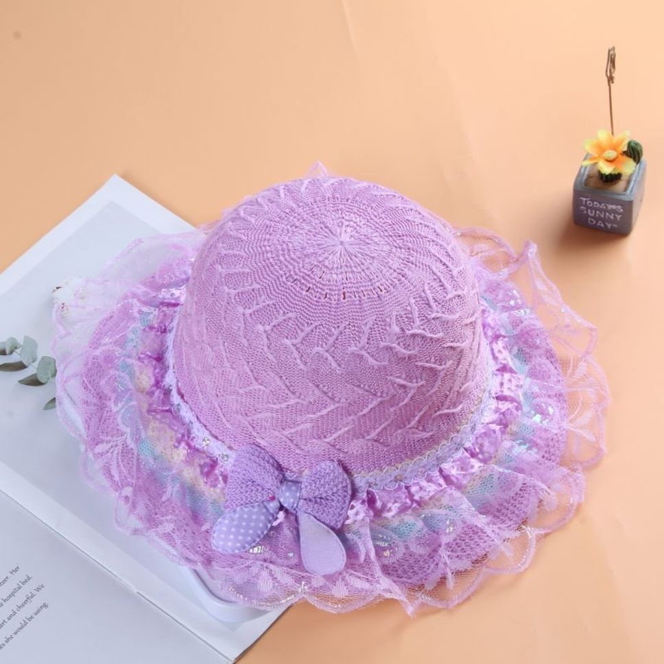 Babymoon Fancy Lace Baby Boys Girls Kids Summer Cap with Head String Sun Beach Hat-2-8yrs-image-48