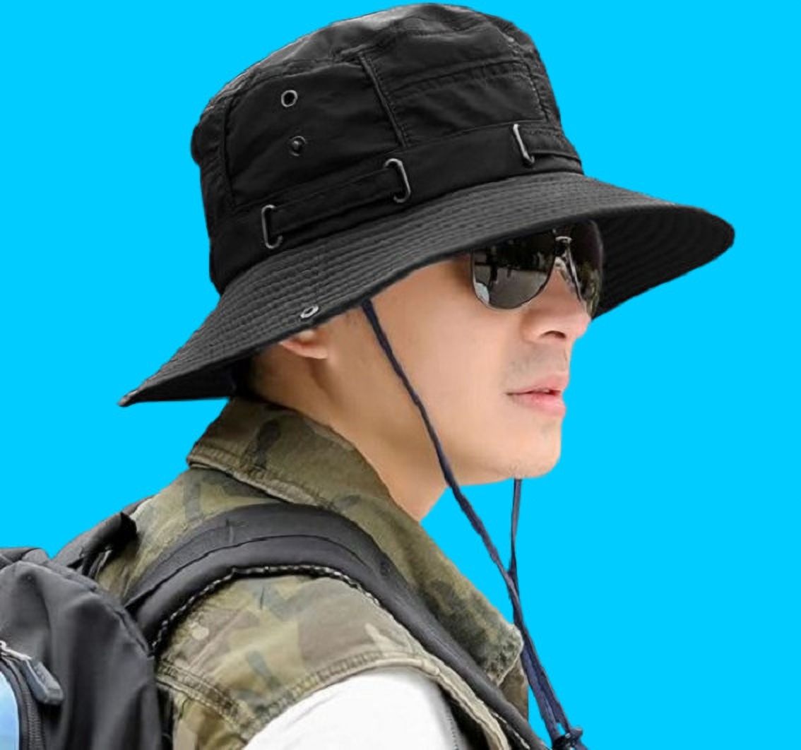 AlexVyan Casual Beach Hat SunVisor Hat for Gents UV Protection Wide Brim Summer Hat Cap