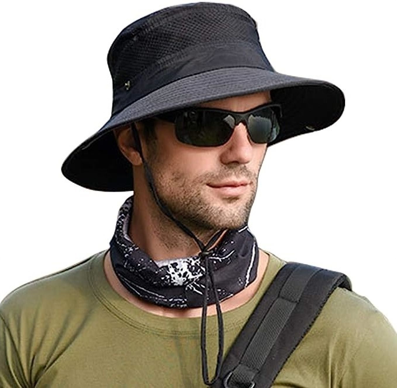 AlexVyan Round Crown Sun Visor Hat Cap for Men Boy UV & Sun Protection Summer Wide Brim