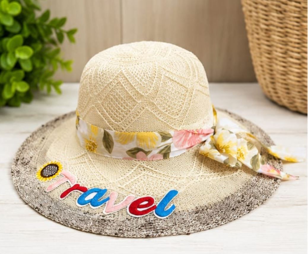 DC ENTERPRISES Women’s Stylish Flower Sun Hat | Wide Brim UV Protection Beach Cap-picture-24