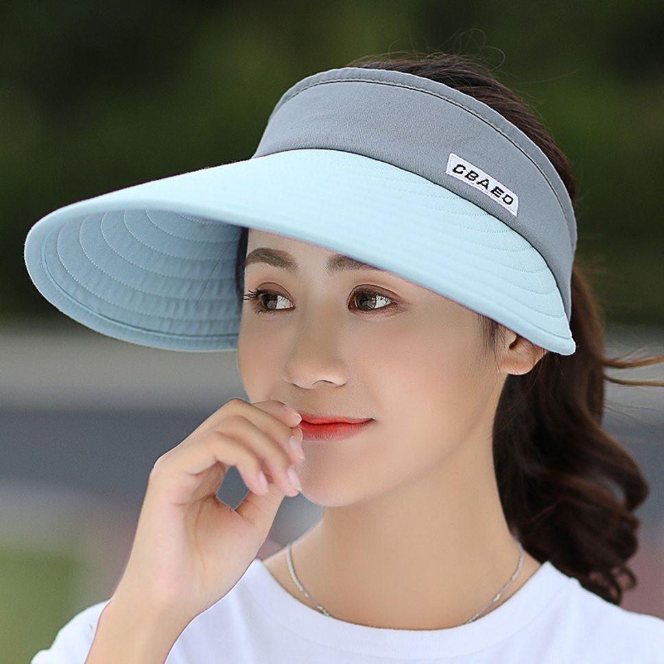 AlexVyan Sun Visor Cap 5.5" Wide Brim Summer Cap UV Protection Breathable Beach Sun Hat