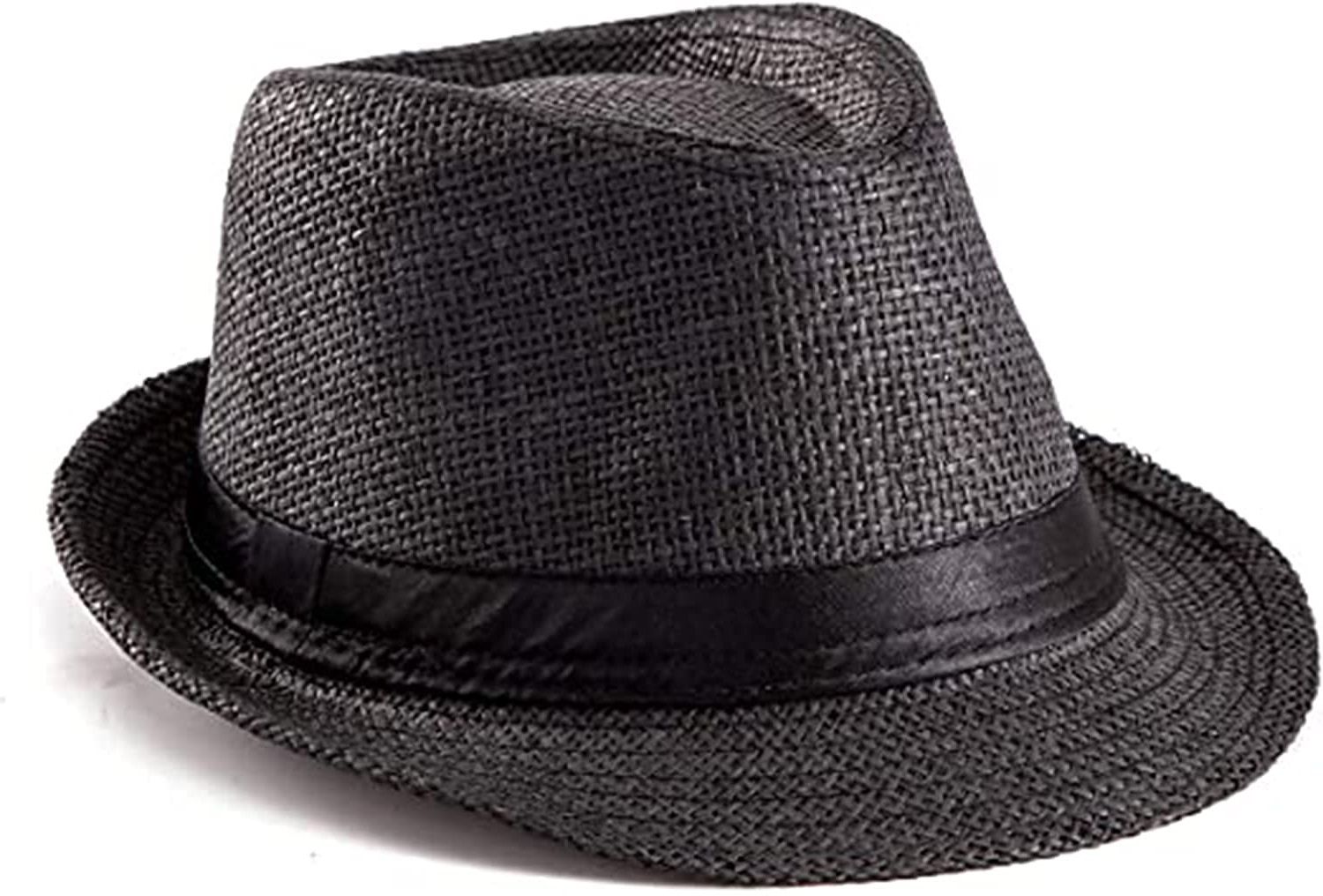 Adorazone Boy's & Girl's Straw Fedora Short Brim Hat (2-5 Years)-image-3