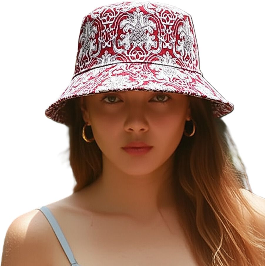 ZACHARIAS Women's Fishermen Cotton Printed Bucket Cap Hat-picture-31