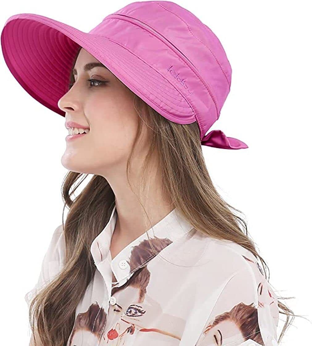 AlexVyan 2 In 1 ( Cap and Visor) Wide Brim Hat and Sun Visor ,UV Protection Summer Cap-image-24