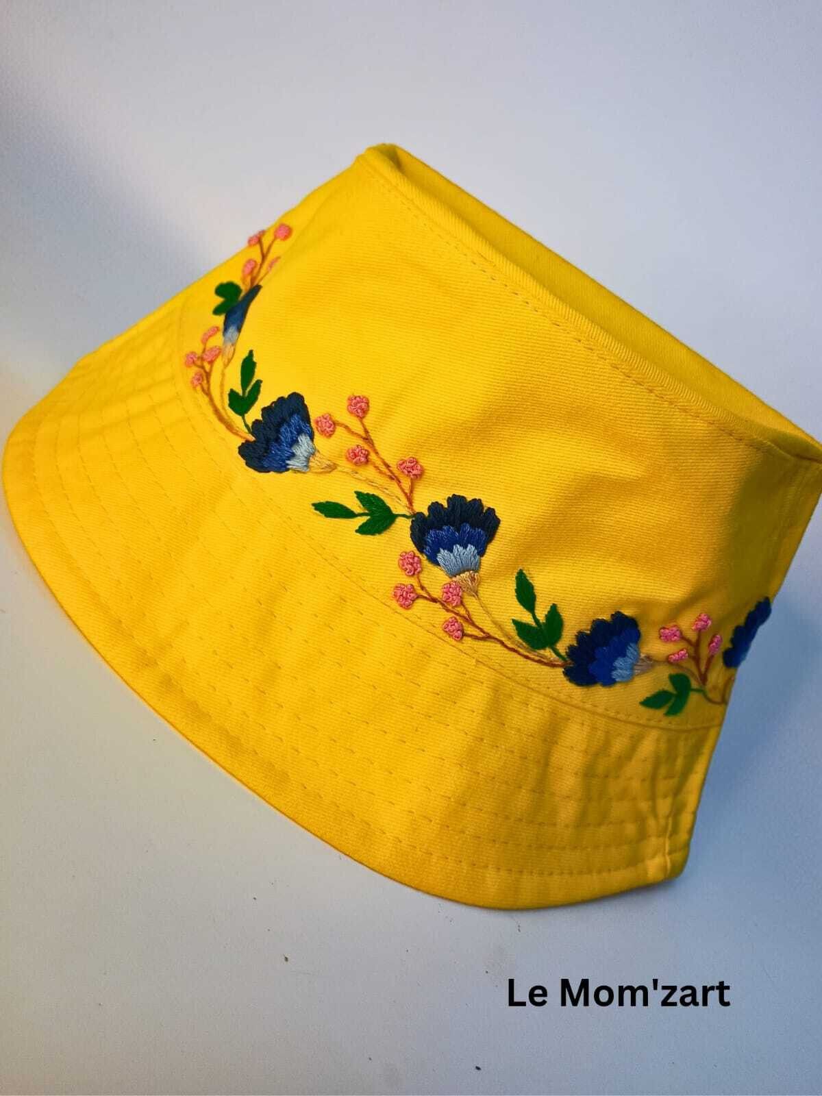 lemomzart Hand-embroidered hat with floral pattern-picture-33