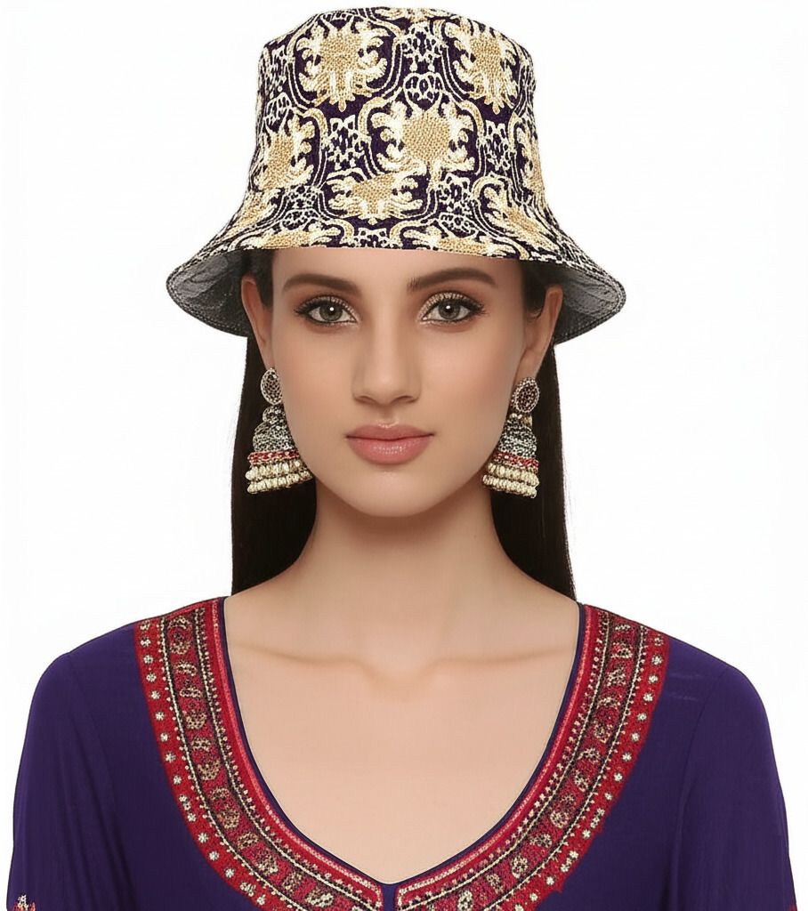 ZACHARIAS Women's Fishermen Cotton Printed Bucket Cap Hat-picture-13