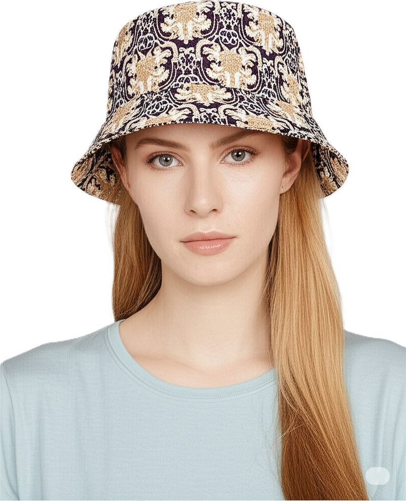 ZACHARIAS Women's Fishermen Cotton Printed Bucket Cap Hat-picture-36