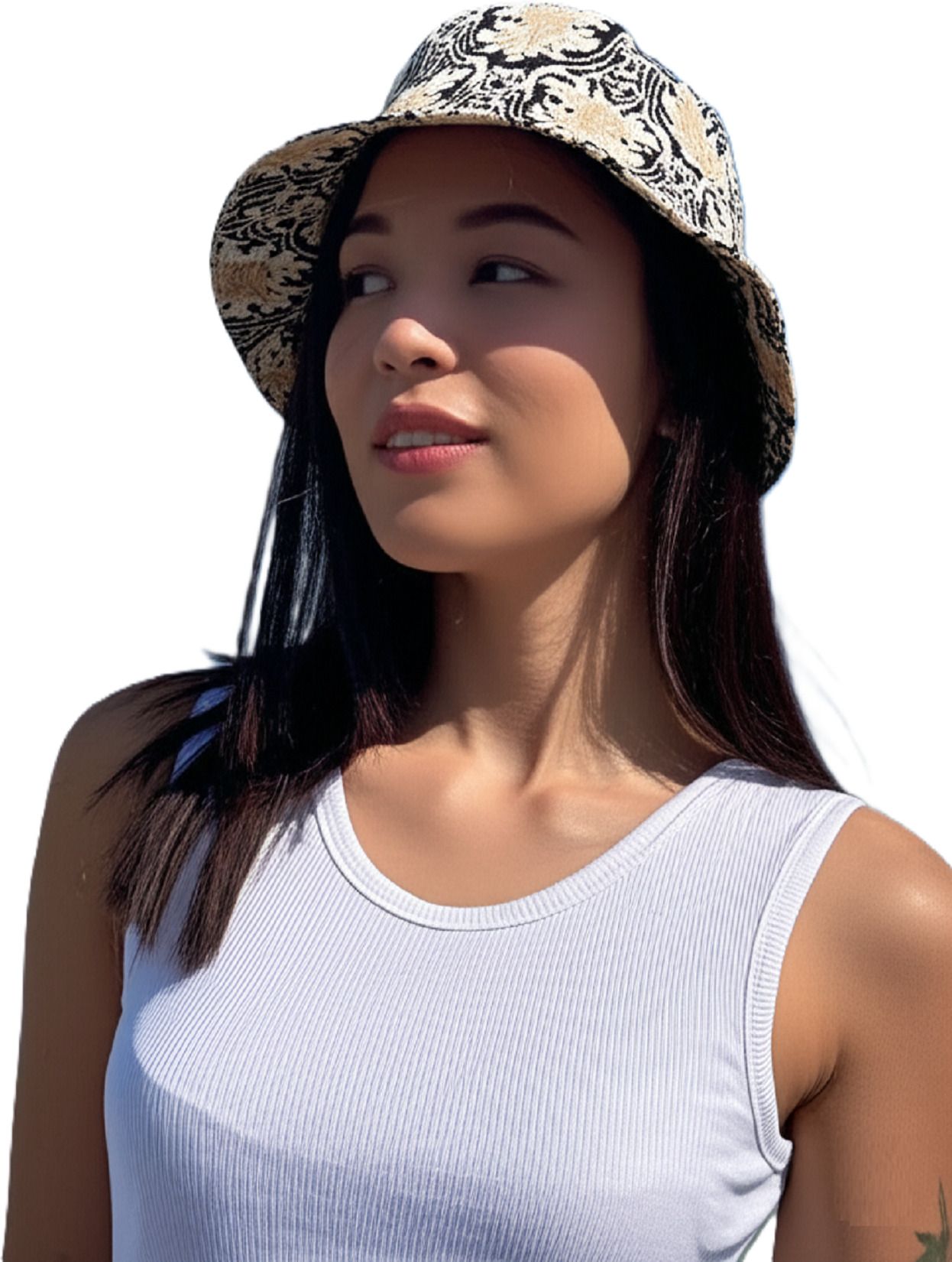 ZACHARIAS Women's Fishermen Cotton Printed Bucket Cap Hat-picture-38