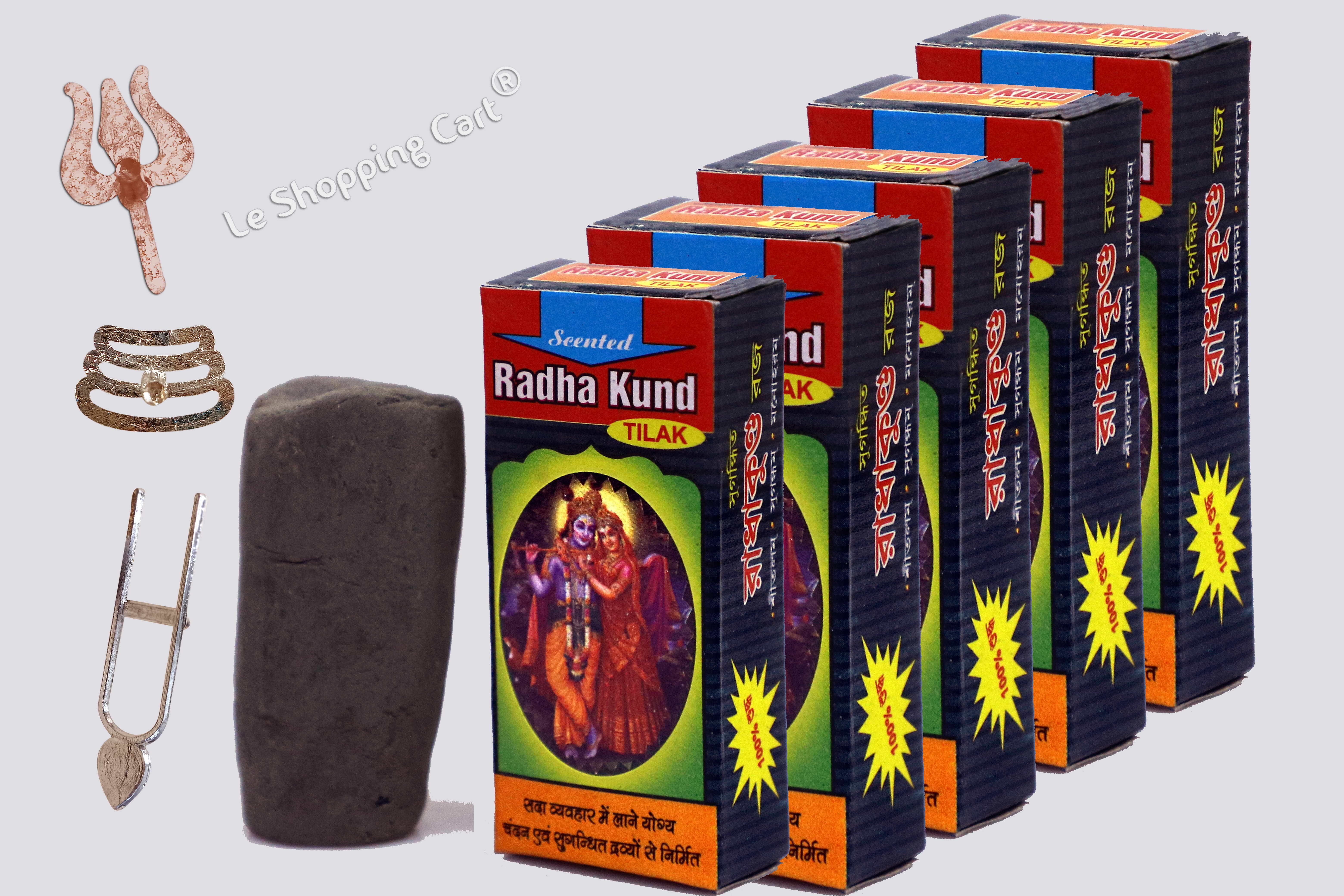 srihari108 Radha Kund Black Chandan 2pcs & 3 Tilak Stamp-picture-16