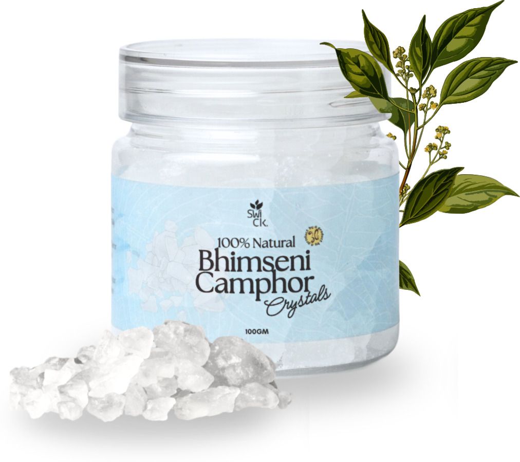 swick 100% Pure Bhimseni Camphor for Pooja, Meditation & Diffusers (100g)-picture-11