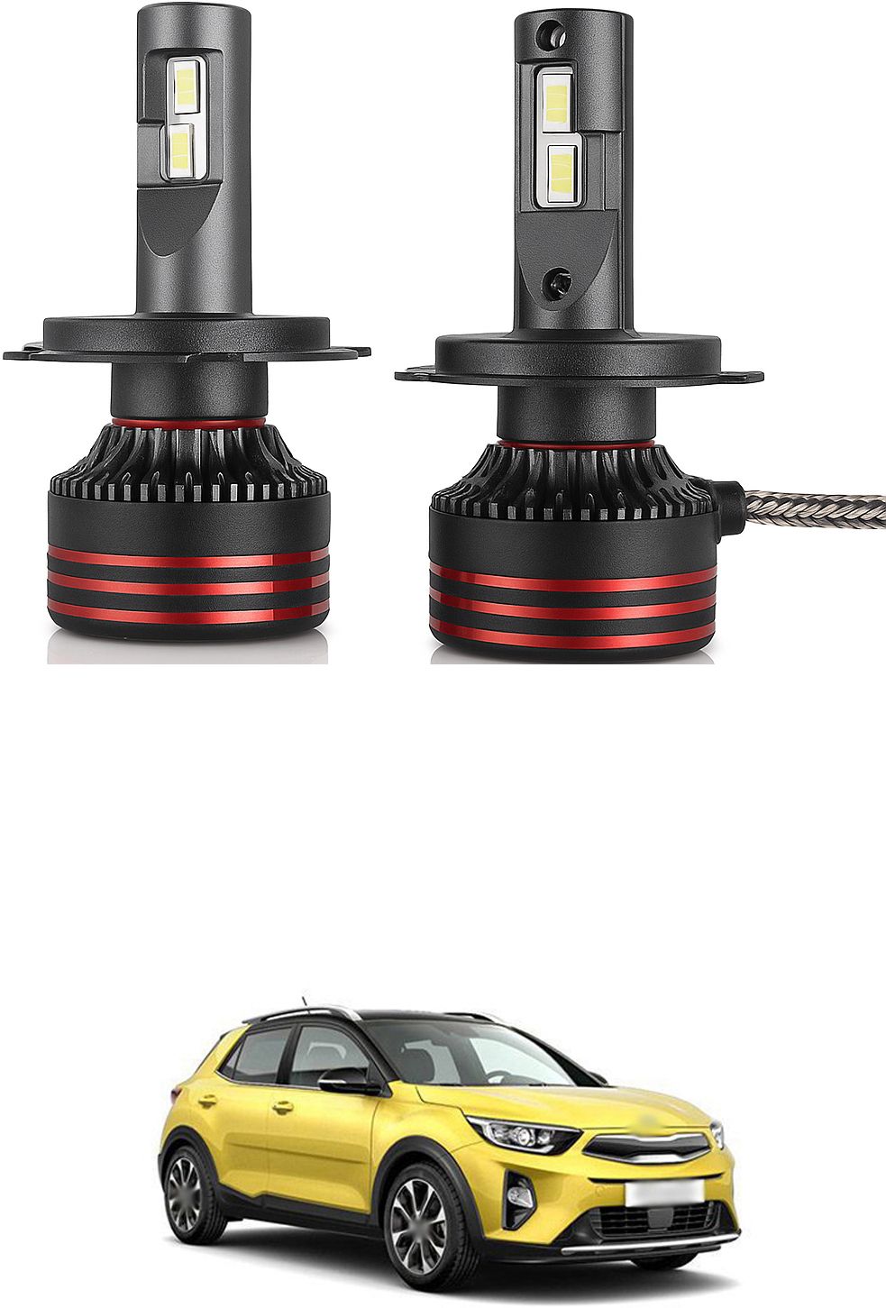 Universal M8 Pro H4/9003/HB2 120w H4 LED Headlight Bulbs with Led headlamp SG109 Car Fancy Lights-image-9