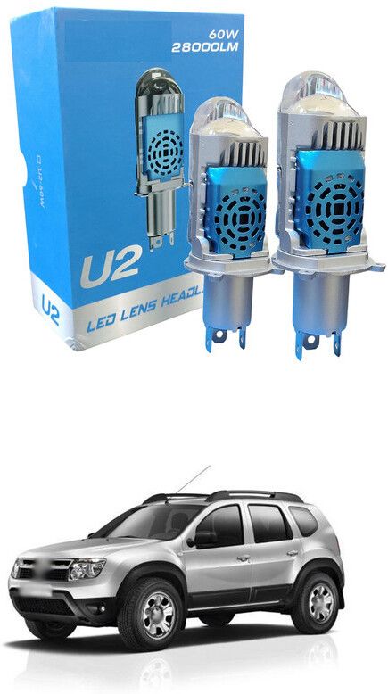 H4 Mini Bi-LED Projector Dual Lens LED Headlight Bulb Hi-Low 120W Retrofit SG194 Car Fancy Lights-image-29