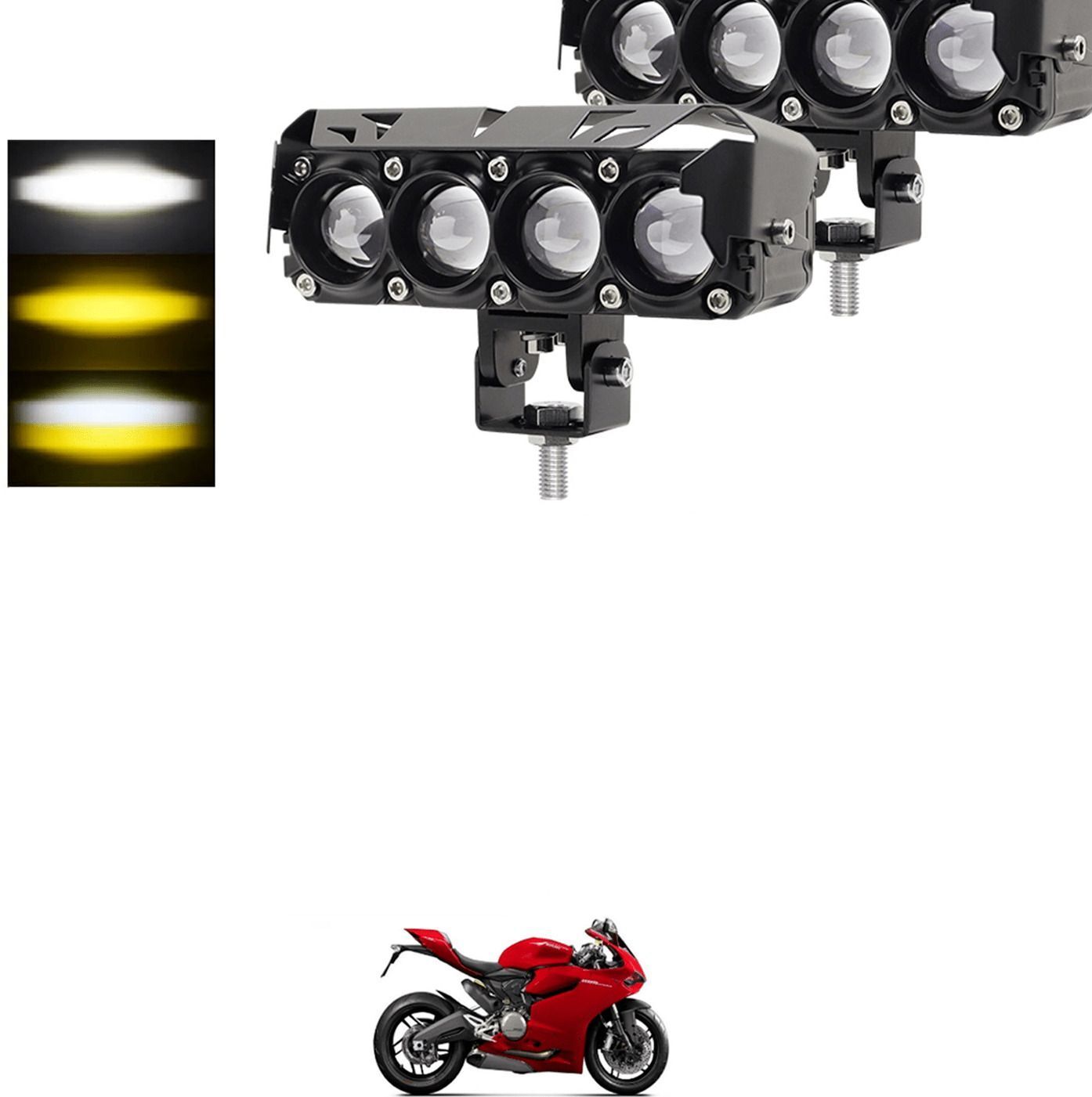 Universal 5 inch LED Driving Fog Lights 120W White and Amber LED Projector sg427 Car Fancy Lights-image-32