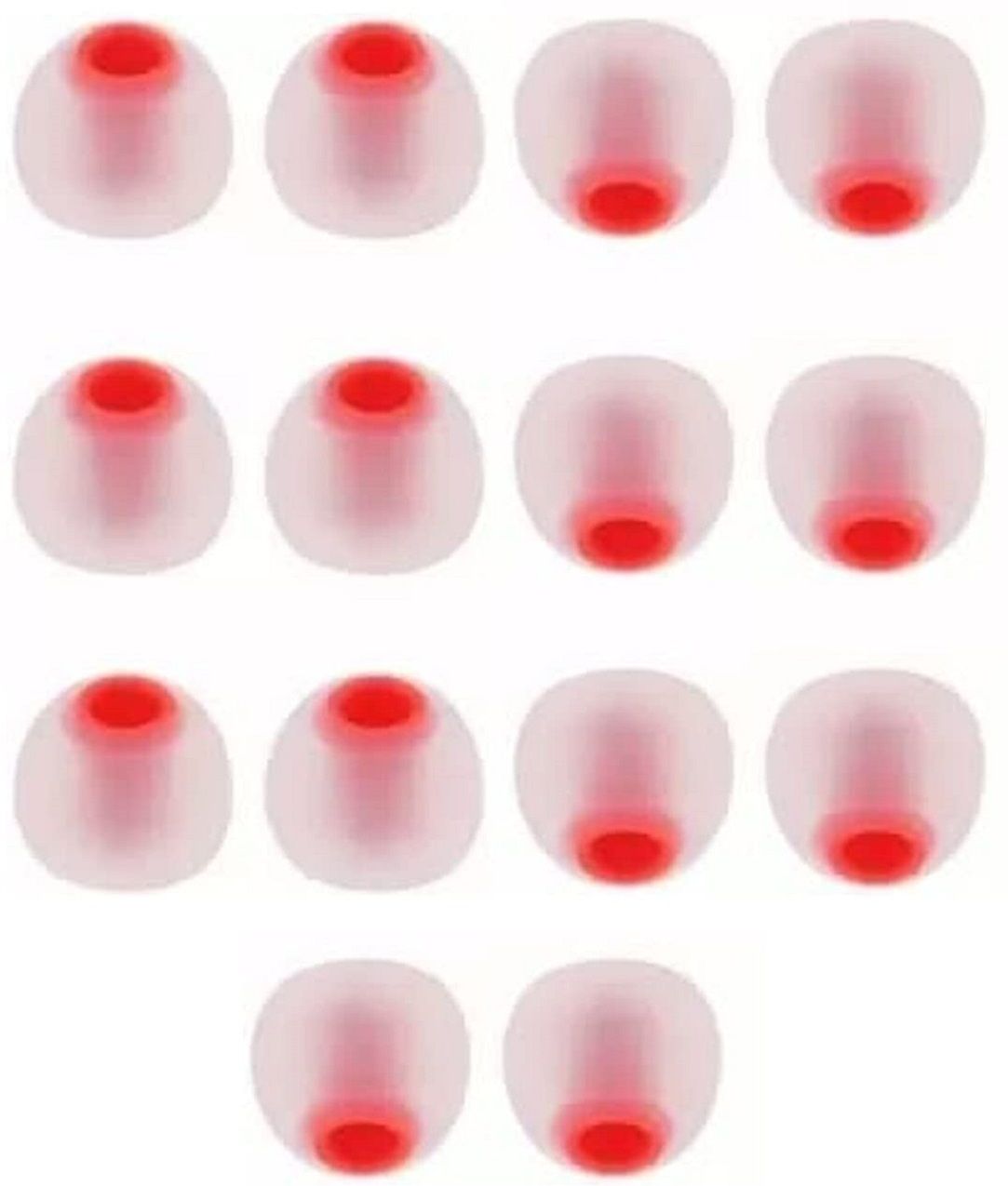 frankz 7 Pairs Red White Premium Silicone Rubber Earbuds Tips for Bluetooth Earphone In The Ear Headphone Cushion-image-41