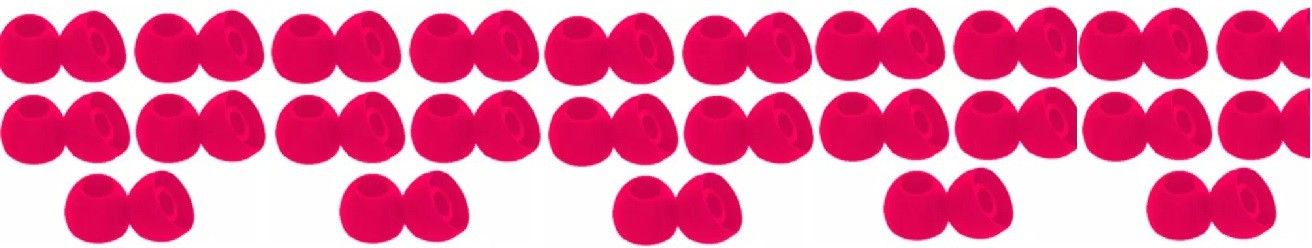 YTM 50 Silicon Earbuds Rubber Earbuds Tips in The Ear Headphone Cushion (Dark Pink) In The Ear Headphone Cushion-image-38