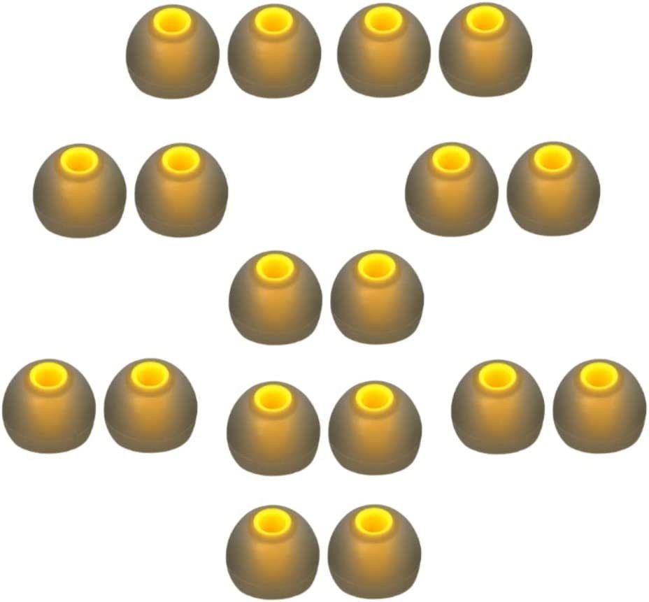 KAELAN 18 Pcs (9 Pair) Yellow Earbuds Silicone Replacement Ear Tips In The Ear In The Ear Headphone Cushion-image-45
