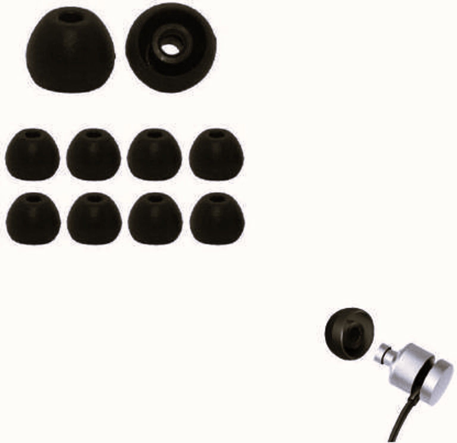 The GiG Store Universal Silicone Earbud Tips Medium Size 10 Pcs Pack Replacement Cap In The Ear Headphone Cushion-image-1
