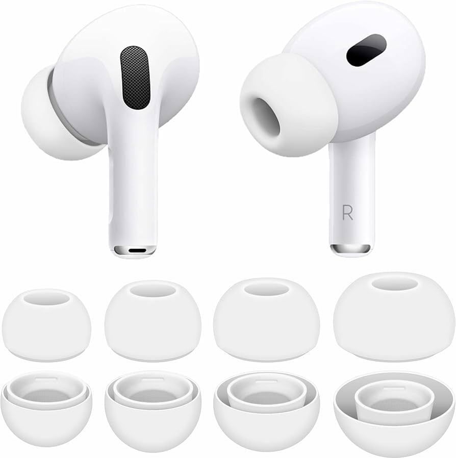 JAZX 8 Pcs Earbuds Cover for Pods Pro 2 Wireless Buds | Earphone Replacement Cover In The Ear Headphone Cushion
