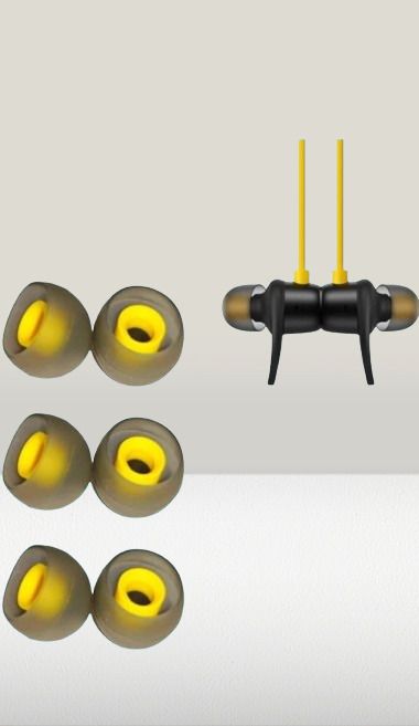 BUMTECH yellow earbuds rubber earphones, Eartips 0013 In The Ear Headphone Cushion-image-30