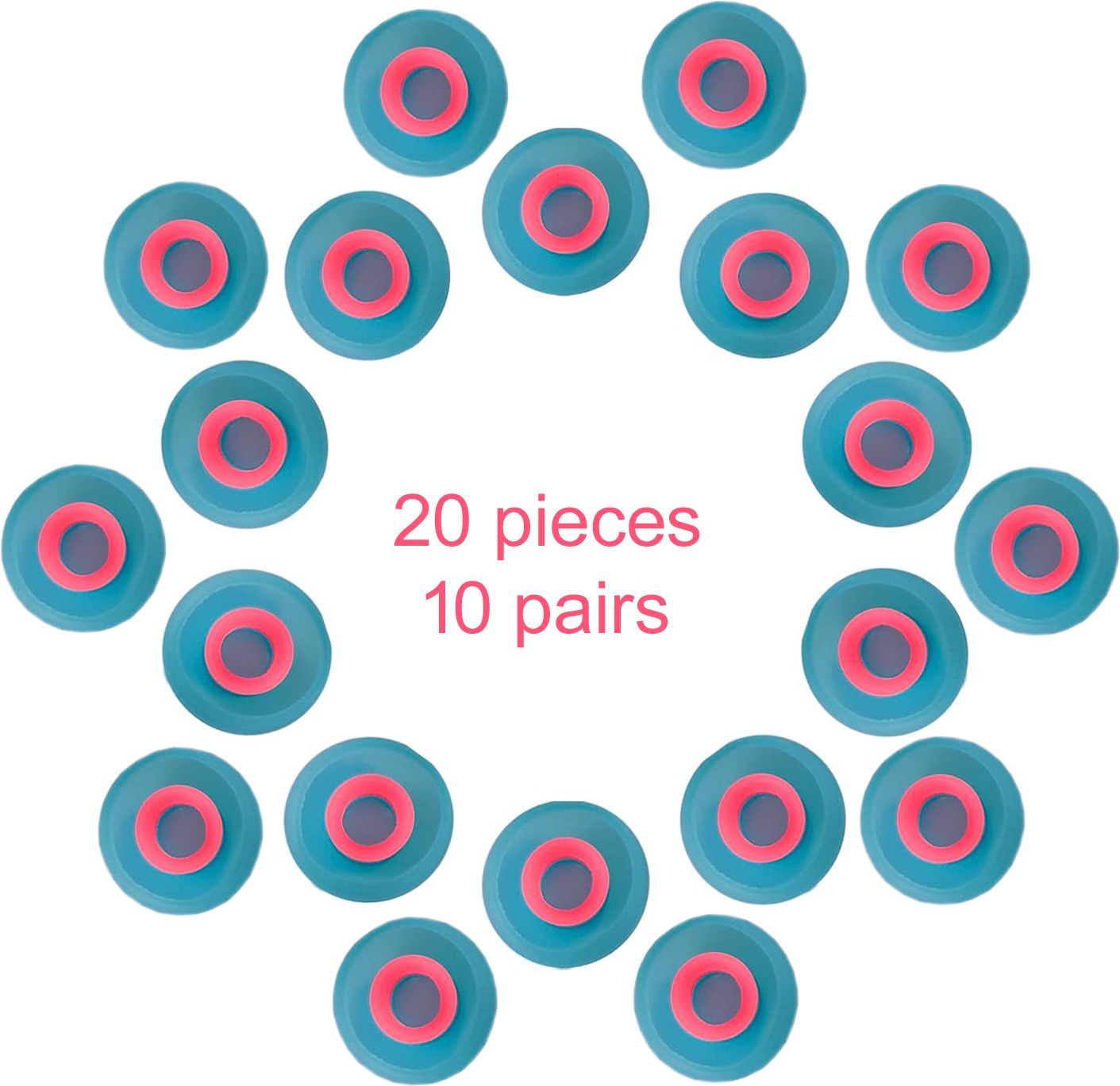 PARANDIV Medium Size Silicone Headphone Rubber (20 Pcs/10 Pairs) In The Ear Headphone Cushion