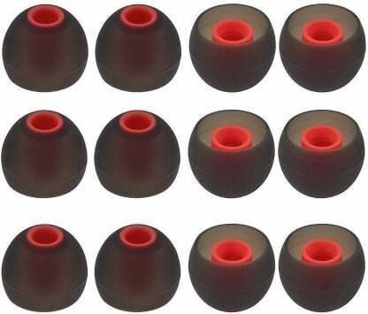 BUMTECH Red 12 pcs Earbuds Rubber earphone tips replacement headphone In The Ear Headphone Cushion-image-29