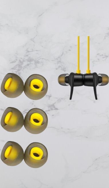 BBS PRO yellow earbuds rubber earphones, Eartips 0012 In The Ear Headphone Cushion-image-33