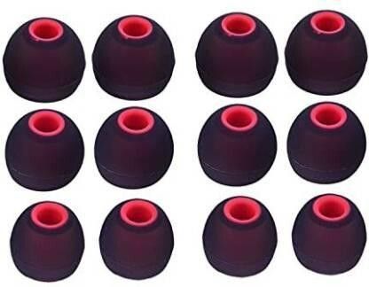 BUMTECH red 12 pcs es cover only for one plus es Silicone replacement In The Ear Headphone Cushion (Pack of 6, Red,Black) In The Ear Headphone Cushion-image-47